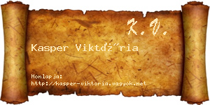 Kasper Viktória névjegykártya